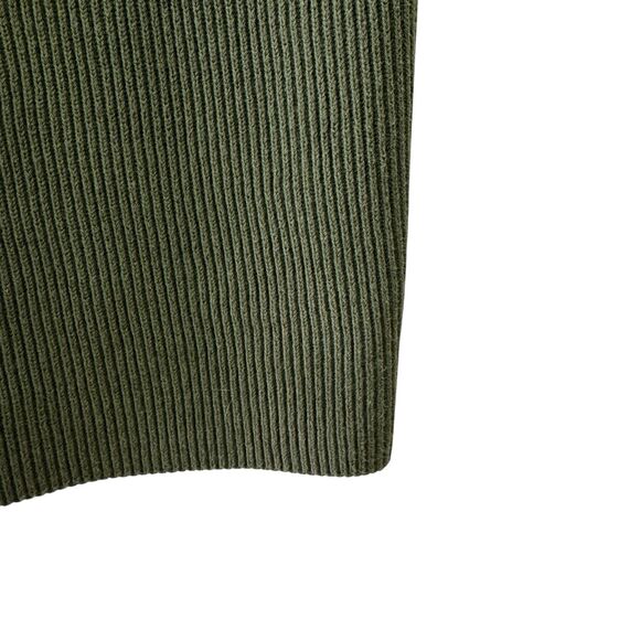 Vintage Talbots Medium Sweater Button Cardigan Vest Tunic Green Cotton Womens - Picture 11 of 12